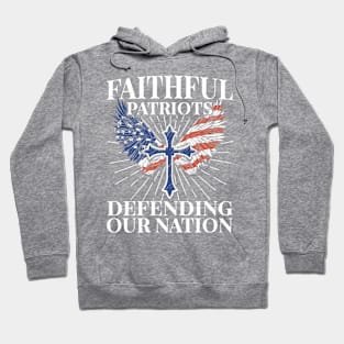 Faithful Patriots Jesus American Flag Patriot Christian Hoodie